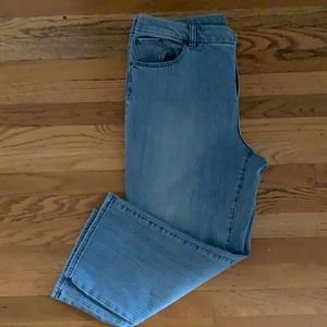 Chico’s Capri stripped jeans. Size 11